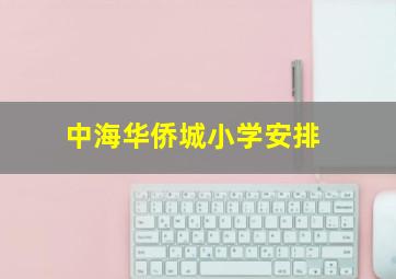 中海华侨城小学安排