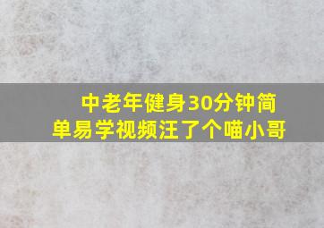 中老年健身30分钟简单易学视频汪了个喵小哥