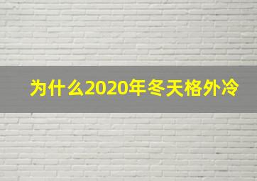 为什么2020年冬天格外冷