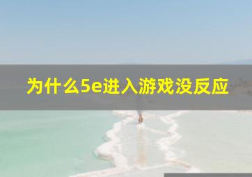 为什么5e进入游戏没反应