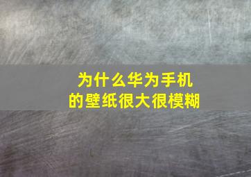 为什么华为手机的壁纸很大很模糊