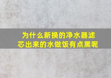 为什么新换的净水器滤芯出来的水做饭有点黑呢