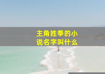 主角姓季的小说名字叫什么