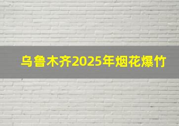 乌鲁木齐2025年烟花爆竹