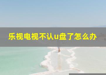 乐视电视不认u盘了怎么办