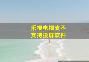 乐视电视支不支持投屏软件