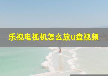 乐视电视机怎么放u盘视频