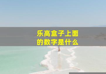 乐高盒子上面的数字是什么