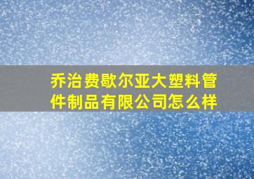 乔治费歇尔亚大塑料管件制品有限公司怎么样