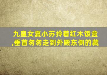 九皇女夏小苏拎着红木饭盒,垂首匆匆走到外殿东侧的藏