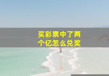 买彩票中了两个亿怎么兑奖