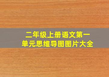 二年级上册语文第一单元思维导图图片大全