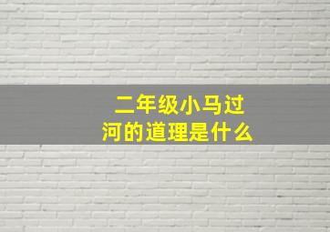 二年级小马过河的道理是什么