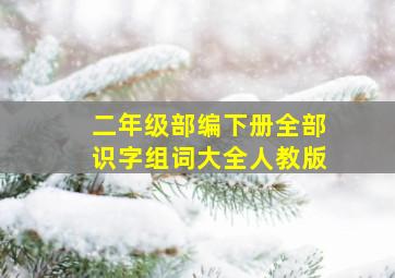 二年级部编下册全部识字组词大全人教版