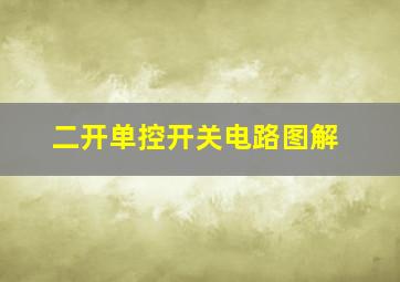 二开单控开关电路图解