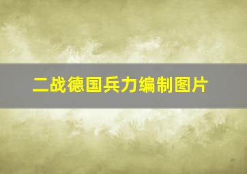 二战德国兵力编制图片