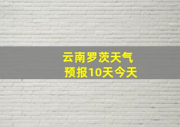 云南罗茨天气预报10天今天