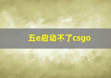 五e启动不了csgo