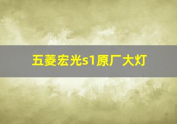 五菱宏光s1原厂大灯