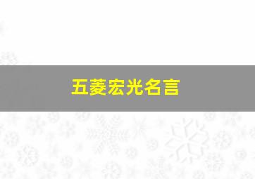 五菱宏光名言