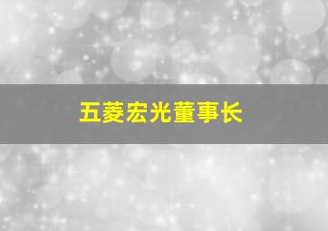 五菱宏光董事长