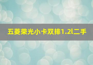 五菱荣光小卡双排1.2l二手