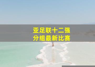 亚足联十二强分组最新比赛