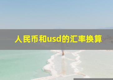 人民币和usd的汇率换算