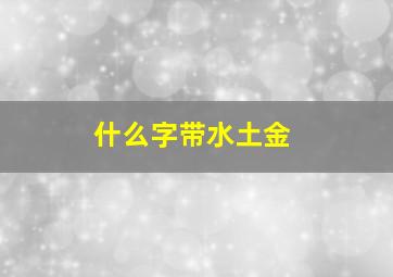 什么字带水土金