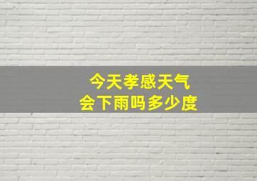 今天孝感天气会下雨吗多少度