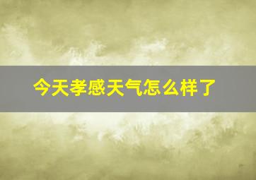 今天孝感天气怎么样了