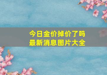 今日金价掉价了吗最新消息图片大全