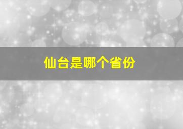 仙台是哪个省份