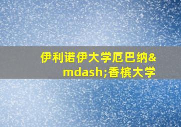 伊利诺伊大学厄巴纳—香槟大学