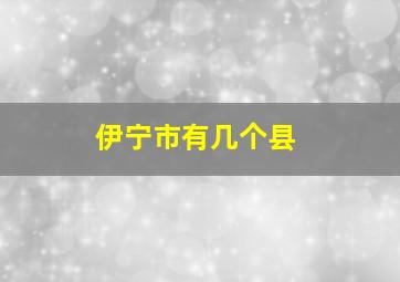 伊宁市有几个县