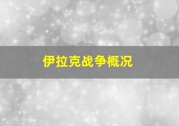 伊拉克战争概况