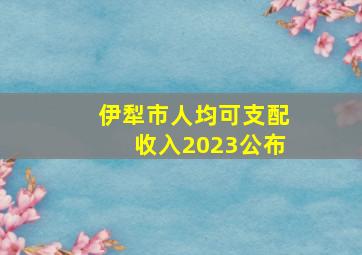 伊犁市人均可支配收入2023公布