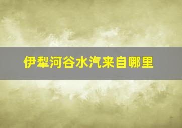 伊犁河谷水汽来自哪里