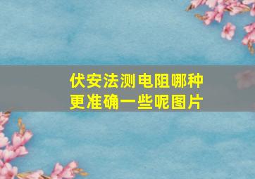 伏安法测电阻哪种更准确一些呢图片