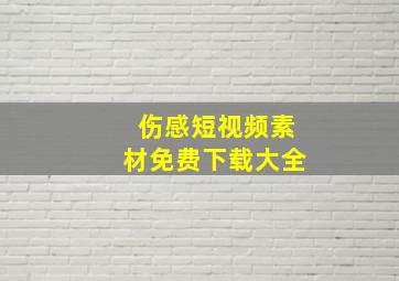 伤感短视频素材免费下载大全