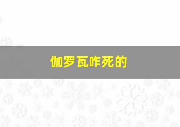 伽罗瓦咋死的