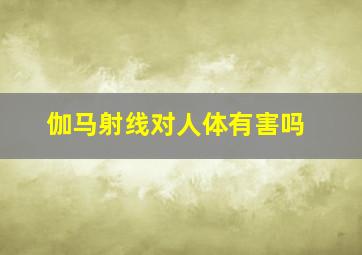 伽马射线对人体有害吗