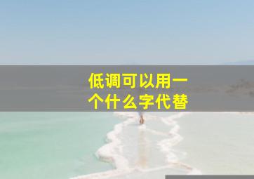 低调可以用一个什么字代替