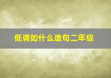 低调如什么造句二年级