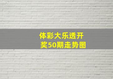 体彩大乐透开奖50期走势图