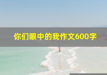 你们眼中的我作文600字