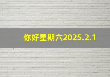 你好星期六2025.2.1