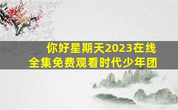 你好星期天2023在线全集免费观看时代少年团