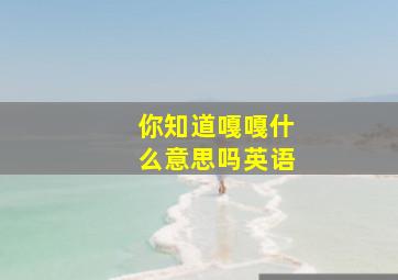 你知道嘎嘎什么意思吗英语