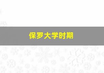 保罗大学时期